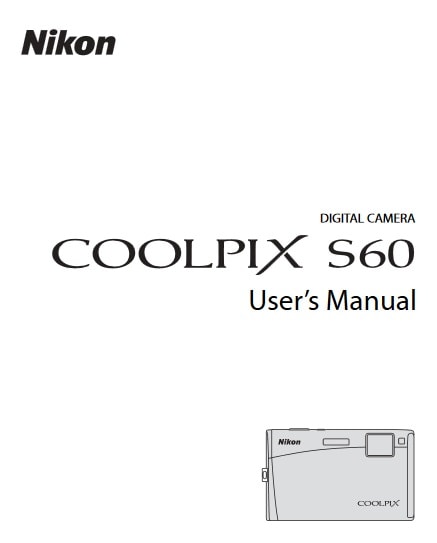 Nikon Coolpix S60 Manual