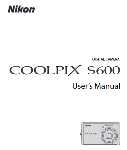 Nikon Coolpix S600 Manual