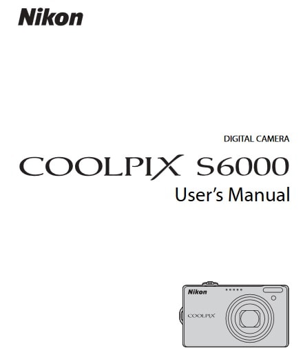 Nikon Coolpix S6000 Manual