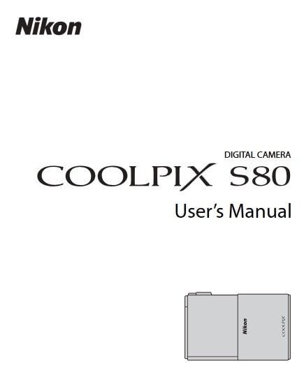 Nikon Coolpix S80 Manual