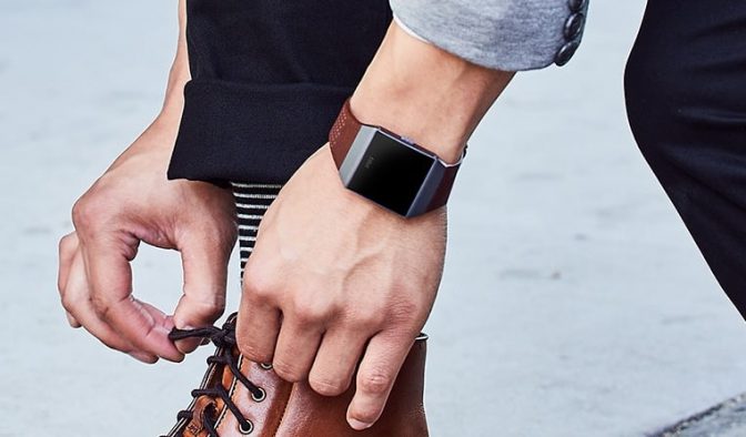 Fitbit Ionic on hand