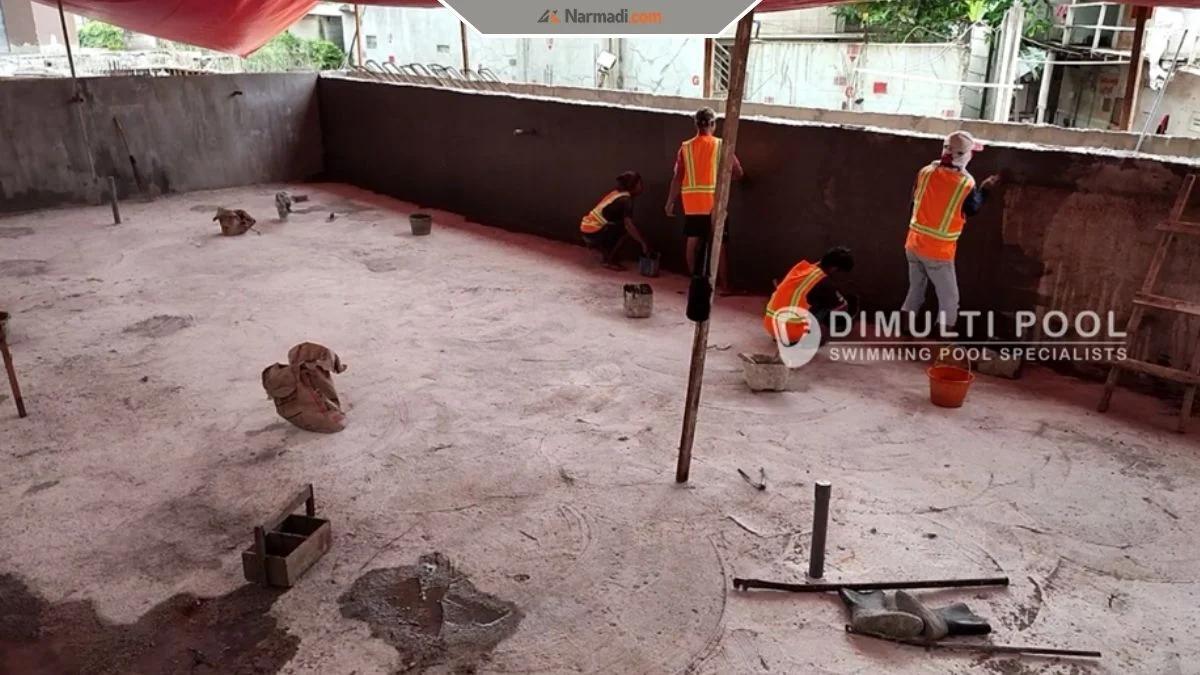 Swimming Pool Waterproofing Process by Dimulti Pool