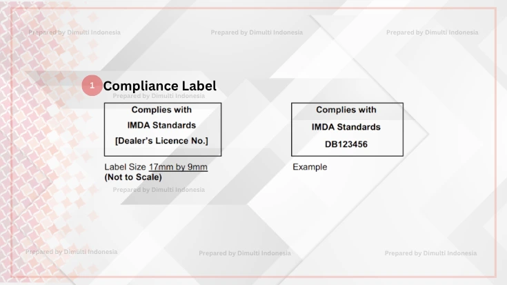 Label Example for IMDA Certification in Singapore