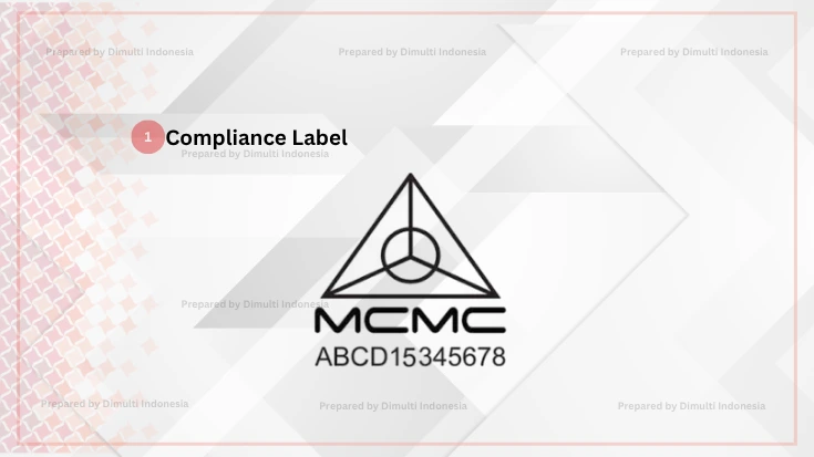 Label Example for Malaysia SIRIM Certification