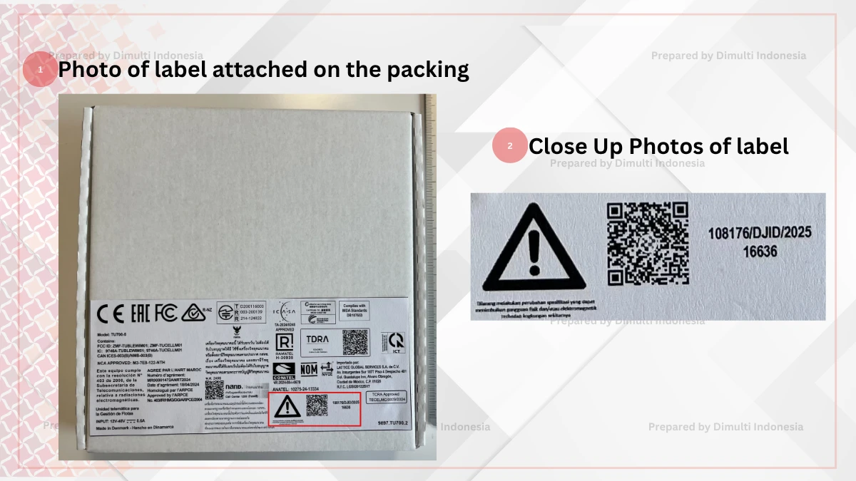 What are the Label Requirements for Indonesia DJID Certification 4