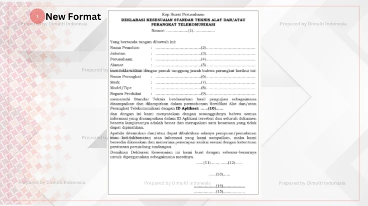 The New Format of Declaration of Conformity for Indonesia DJID Certification