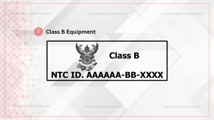 NBTC Label Requirements (Class B Equipment)