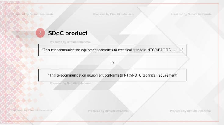 NBTC Label Requirements (SDoC Product)