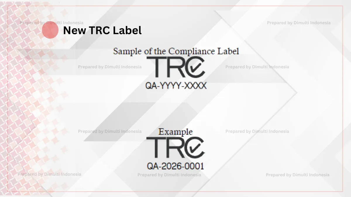 Example of New Label Cambodia Type Approval
