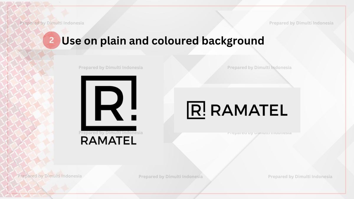 Use on plain and coloured background
