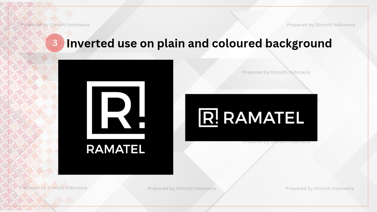 Inverted use on plain and coloured background