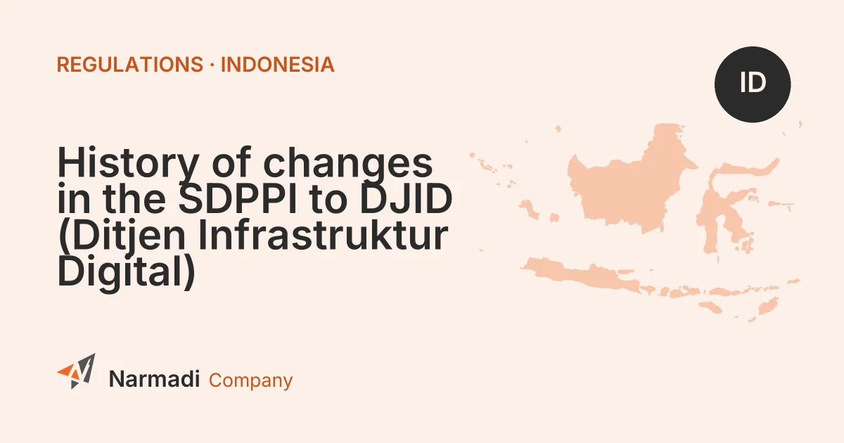 History of changes in the SDPPI to DJID (Ditjen Infrastruktur Digital)