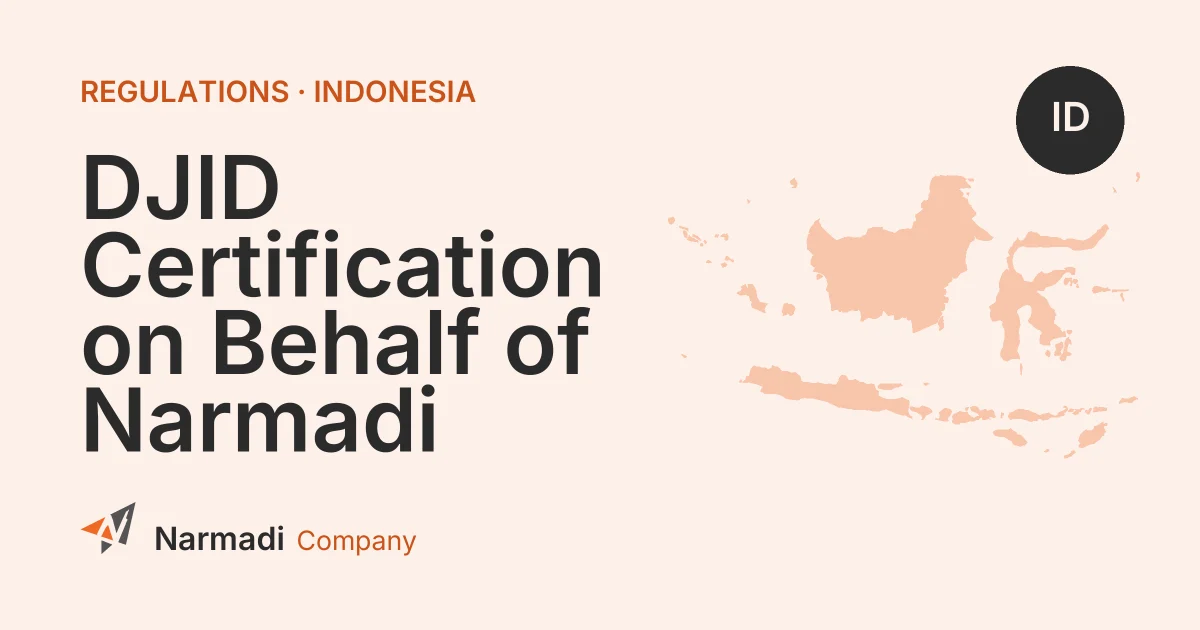 DJID Certification on Behalf of Narmadi