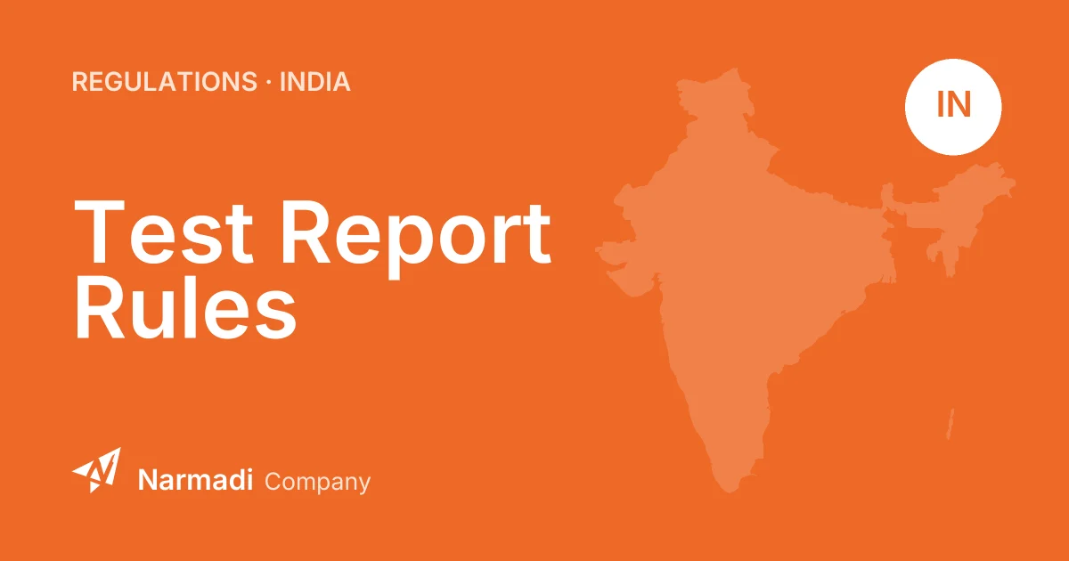 India: Exemption and Acceptance Test Report Under MTCTE